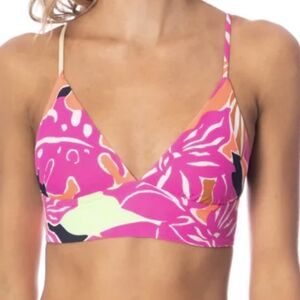 Maaji Jungle Reef Copilot Longline Triangle Reversible Bikini Top in Large, NWT